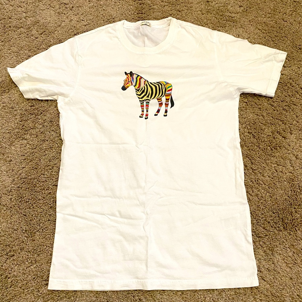 Superb Paul Smith medium rainbow zebra t shirt